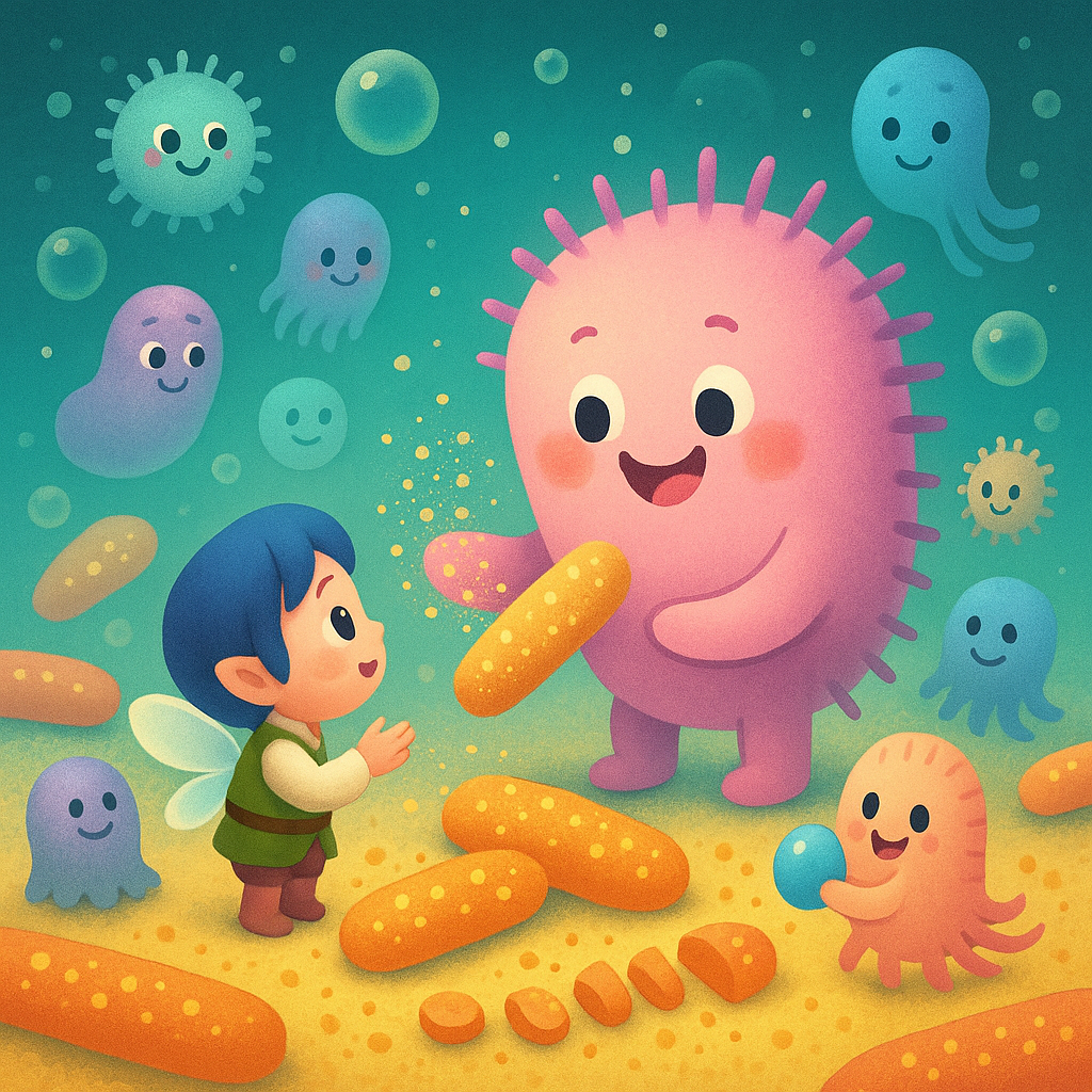 [小さい人間と微生物シリーズ] 微生物さんの「ふりかけ」
